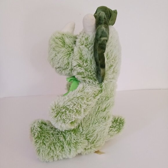 Dan Dee Dinosaur Baby Triceratops Green Plush Bow Tie Stuffed Animal Toy 17" - Picture 5 of 10